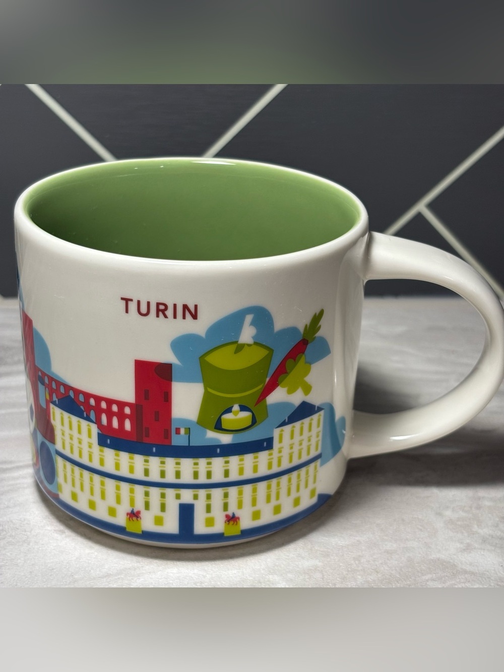 Starbucks Turin Torino Italy You Are Here Collection Series 14oz Coffee Mug Cup